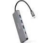 Nanocable Hub USB-C a 3xUSB 3.0 Tipo A + 1xUSB 3.0 Tipo C Aluminio Gris